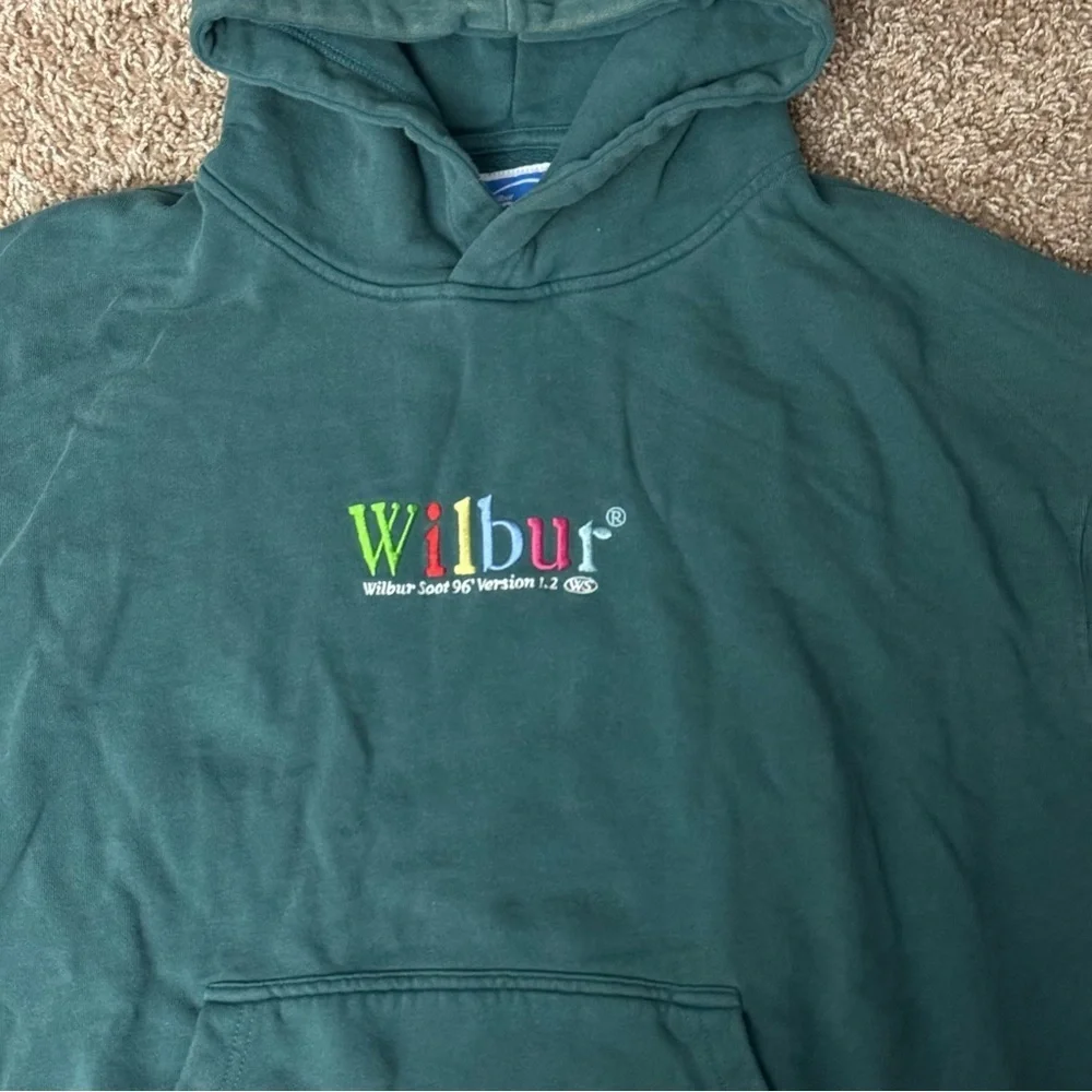 Vintage Wilbur Soot 1996 Operating System Green Fleece Lined Hoodie Size‎ Large - Picture 3 of 13